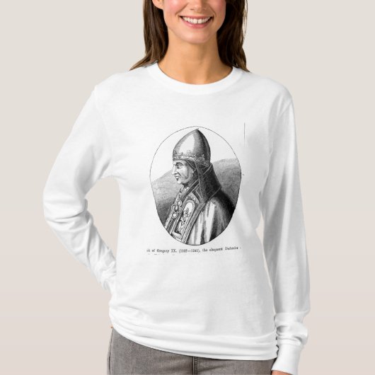 Portret van Paus Gregory IX T-shirt (Voorkant)