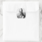 Portret van Paus Gregory IX Vierkante Sticker (Tas)