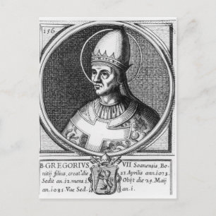 Portret van Paus Gregory VII Briefkaart