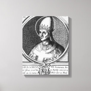 Portret van Paus Gregory VII Canvas Afdruk