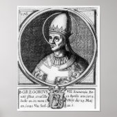 Portret van Paus Gregory VII Poster (Voorkant)