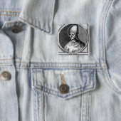 Portret van Paus Gregory VII Vierkante Button 5,1 Cm (In situ)