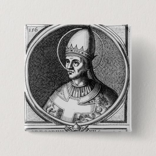 Portret van Paus Gregory VII Vierkante Button 5,1 Cm (Voorkant)