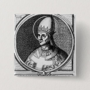 Portret van Paus Gregory VII Vierkante Button 5,1 Cm