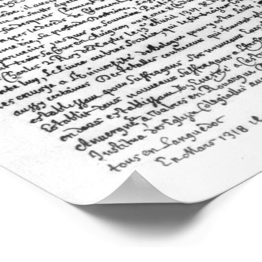 Portret van paus John XXII Poster (Hoek)