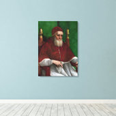 Portret van Paus Julius II (door Rafaël) Canvas Afdruk (Insitu (Houten vloer))