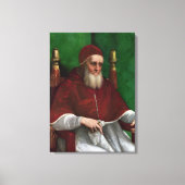 Portret van Paus Julius II (door Rafaël) Canvas Afdruk (Voorkant)