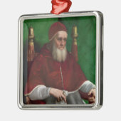 Portret van Paus Julius II (door Rafaël) Metalen Ornament (Links)