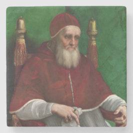 Portret van Paus Julius II (door Rafaël) Stenen Onderzetter