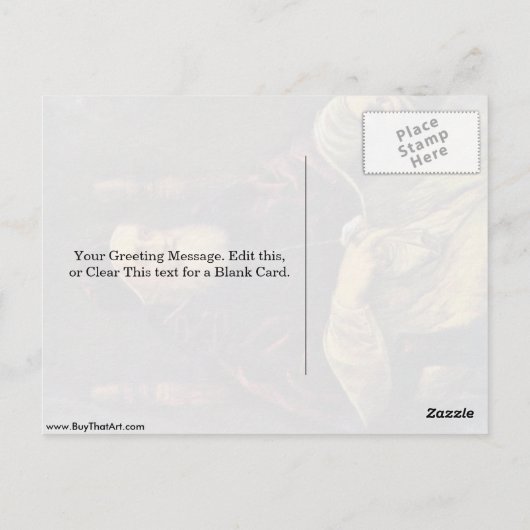 Portret van paus Julius ii door Raffaello Sanzio Briefkaart (Achterkant)