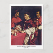 Portret van paus Leo X en kardinalen van Raffael Briefkaart (Voorkant)