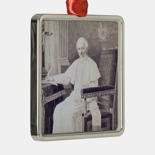 Portret van paus Leo XIII Metalen Ornament (Rechts)