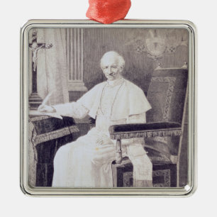 Portret van paus Leo XIII Metalen Ornament