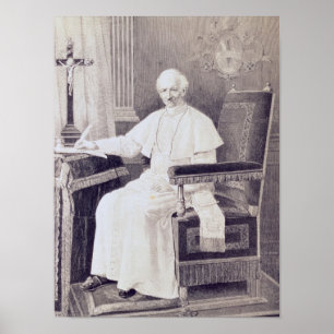 Portret van paus Leo XIII Poster