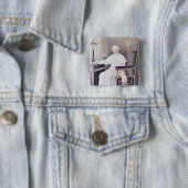 Portret van paus Leo XIII Vierkante Button 5,1 Cm (In situ)