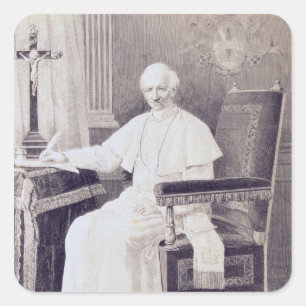 Portret van paus Leo XIII Vierkante Sticker