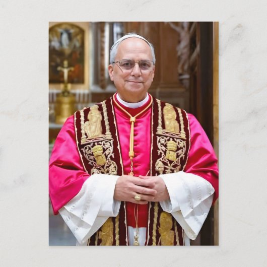Portret van paus Leo XIV Briefkaart (Voorkant)