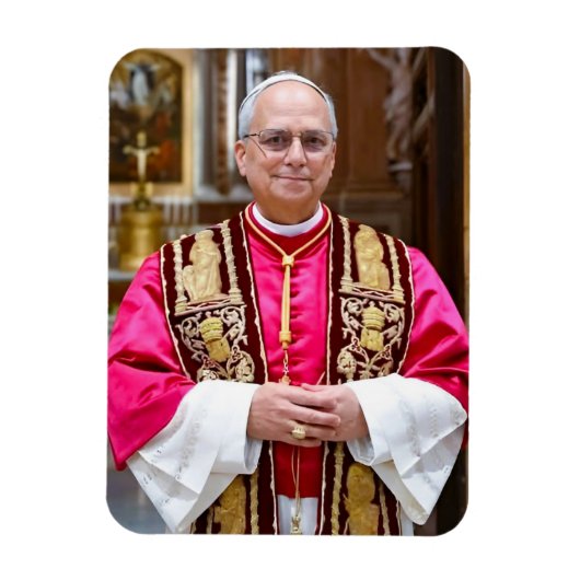 Portret van paus Leo XIV Magneet (Verticaal)