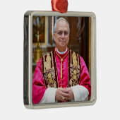Portret van paus Leo XIV Metalen Ornament (Rechts)