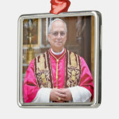 Portret van paus Leo XIV Metalen Ornament (Links)