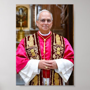 Portret van paus Leo XIV Poster
