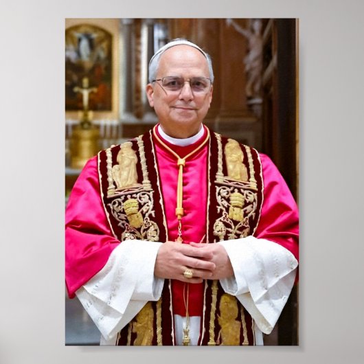 Portret van paus Leo XIV Poster (Voorkant)