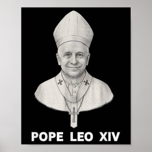 Portret van paus Leo XIV Poster
