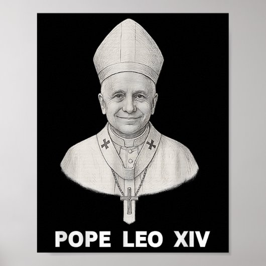 Portret van paus Leo XIV Poster (Voorkant)