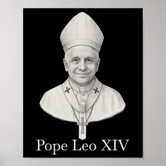 Portret van paus Leo XIV Poster (Voorkant)