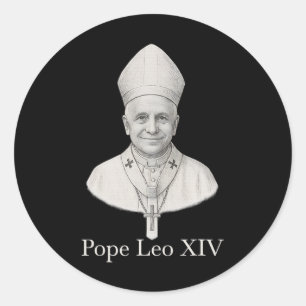 Portret van paus Leo XIV Ronde Sticker