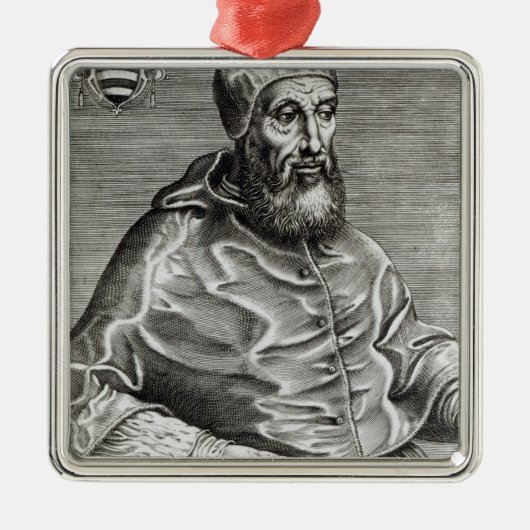 Portret van paus Pius IV, 1555 Metalen Ornament (Voorkant)