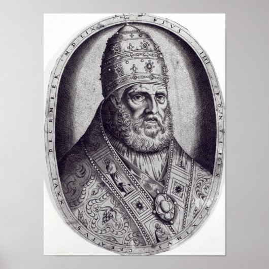 Portret van paus Pius IV, 1559 Poster (Voorkant)