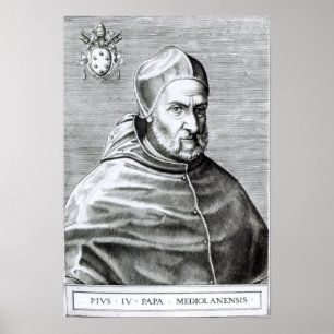 Portret van paus Pius IV, 1559 Poster