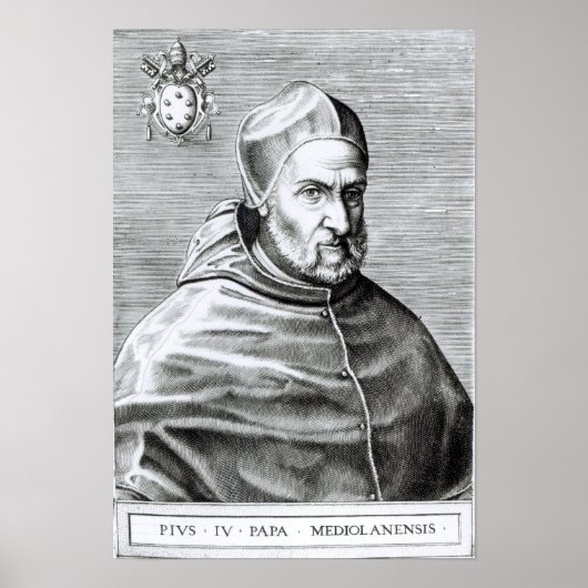 Portret van paus Pius IV, 1559 Poster (Voorkant)