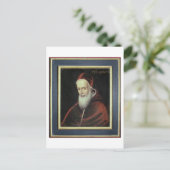 Portret van paus Pius V (1504-72) (olie op doek) Briefkaart (Staand voorkant)