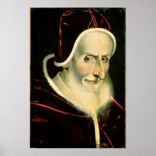 Portret van paus Pius V 1576-80 Poster