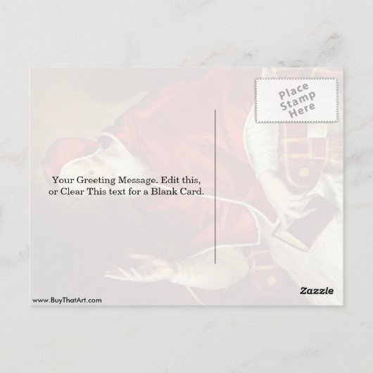 Portret van paus Pius V. door El Greco Briefkaart (Achterkant)