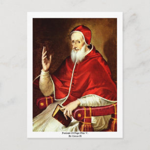 Portret van paus Pius V. door Greco El Briefkaart
