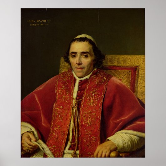 Portret van paus Pius VII, 1805 Poster (Voorkant)