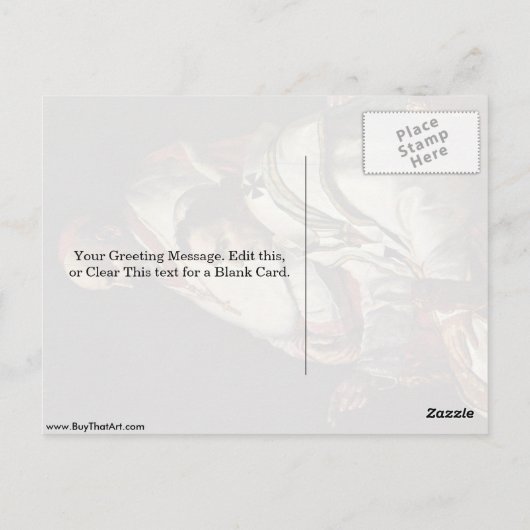 Portret van paus pius vii door Jacques-Louis David Briefkaart (Achterkant)