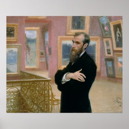 Portret van Pavel Tretyakov in de galerij Poster (Voorkant)