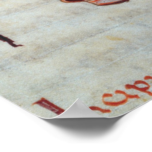 Portret van Pepin King of Italy Poster (Hoek)