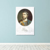 Portret van Pepin, "Le Bref", koning Franc Canvas Afdruk (Insitu (Houten vloer))