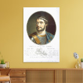 Portret van Pepin, "Le Bref", koning Franc Canvas Afdruk (Insitu (Woonkamer))
