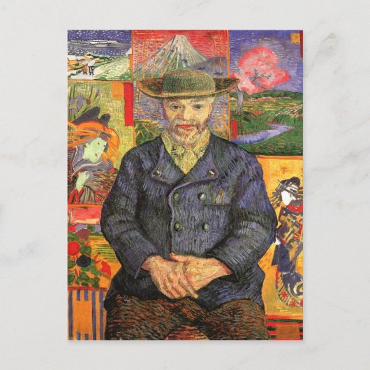 Portret van Père Tanguy, Van Gogh Fine Art Briefkaart (Voorkant)
