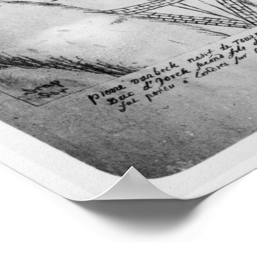 Portret van Perkin Warbeck Poster (Hoek)