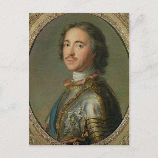 Portret van Peter de Grote Briefkaart (Voorkant)