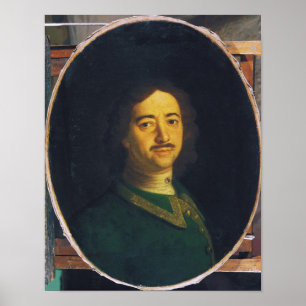 Portret van Peter de Grote Poster