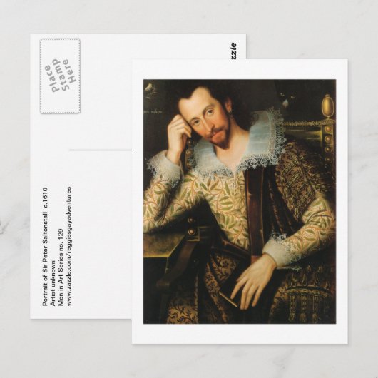 Portret van Peter Saltonstall Fine Art Briefkaart (Voorkant / Achterkant)