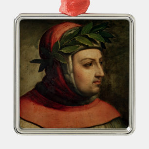 Portret van Petrarch Metalen Ornament